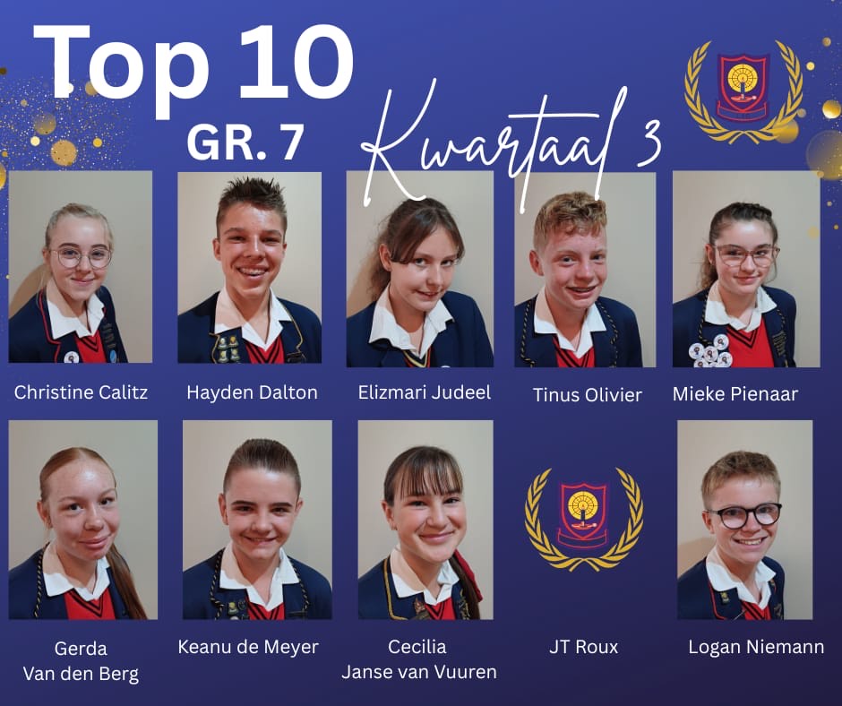 Top 10 Erelis Graad 7